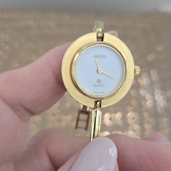 Gucci Gold Watch with Colorful Bezels - MARKED DOWN - Picture 5 of 12